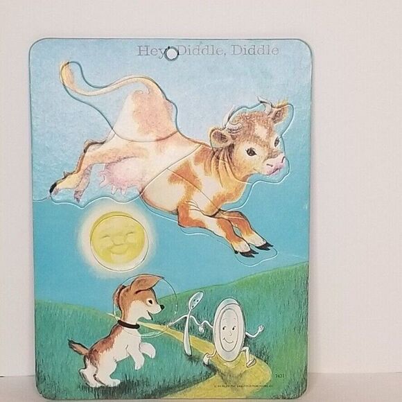 Vintage Saalfield Mother Goose Preschool 4 Inlaid Puzzles Puss in Boots 1965 - Picture 12 of 12